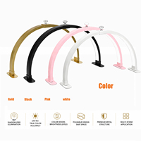 Lampe à ongles professionnelle UV LED demi-lune 30 pouces 2-en-1 pliable pour cils et manucure, idéale pour salon