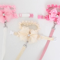 Doux nœud noeud chien harnais doux respirant dentelle chiens gilet laisse en Nylon pour chiot poitrine sangle collier chien accessoires fournitures pour animaux de compagnie