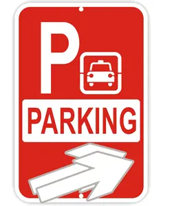 Event Parking Signs, with Removable Directional Arrows, 18X12 Inches, Reflective Rust Free Aluminum, UV Protected, Waterproof