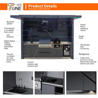 Cuisine extérieure en acier inoxydable avec barbecue, îlot de cuisine extérieur personnalisé
