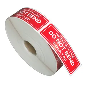 1x3 Inches Handle with Care - Do Not Bend - Thank You Self Adhesive Shipping Warning Labels for USPS Envelopes Bubble Mailers