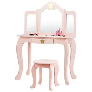 Groter Franse Provinciale Make Up Tafel Alleen Make Kinderen Roze Dressing Kids Vanity Dresser Houten