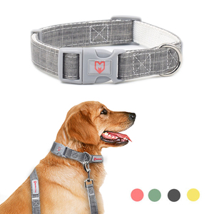 2020 Hottest Bamboo Pet Collars Leashes Sustainable Eco Friendly BAMBOO FIBER Pet Dog Collars With Plastic Buckle