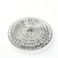 Plateau de service rond moderne en acrylique transparent, plateau en plastique pour fruits secs, bonbons, collations, pour bar, maison, restaurant, fête