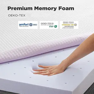 Fabricant de mousse Matelas en gel souple de 3 pouces à usage domestique Surmatelas en mousse à mémoire de forme pour soulager la pression