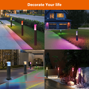 إضاءة عمودية مربعة من الألومنيوم بتقنية LED للاستخدام الخارجي مقاومة للماء IP65 بقوة 6 واط و12 واط وجهد 24 فولت منخفض لإضاءة الممرات والحدائق - Product Image 5