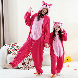 Pyjamas Kigurumi en stock pour enfants et adultes, <span class=keywords><strong>pyjama</strong></span> en flanelle chaud avec des motifs d'unicornes, de pegasi, de pingouins, de Pikachu et de requins - Product Image 5