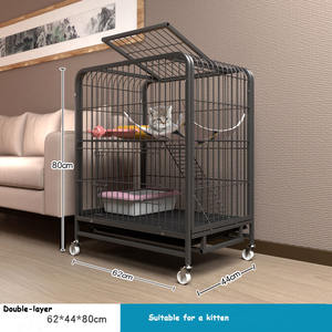 360 kastor berputar kandang Playpen hewan peliharaan besar dilipat logam kucing kucing Ferret kandang tangga kelinci anjing kecil - Product Image 5