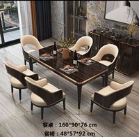 Ensemble de table à manger rectangulaire de haute qualité avec longue banquette, 4/6/8/10 chaises, meubles, ensemble de table à manger de luxe