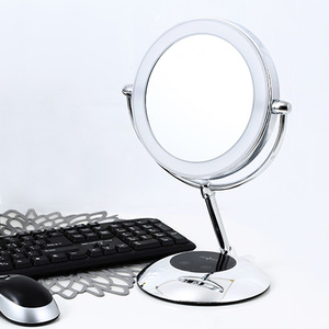 Customizable Magnifying Cosmetic <b>Mirror</b> With <b>LED</b> <b>Light</b> And Smart Touch Switch Dual Sided Table <b>Mirror</b> - Product Image 6