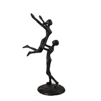 Sculptures en fonte de couple de danseurs de ballet abstraits, figurine moderne d'amoureux dansants, décoration de table pour anniversaire de mariage, cadeau