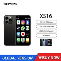 Smartphones miniatures SOYES XS16 4G, écran 3 pouces, processeur quadricœur, 2 Go + 16 Go, Android 10, téléphone mobile, 2000 mAh, appareil photo, double SIM, petit téléphone