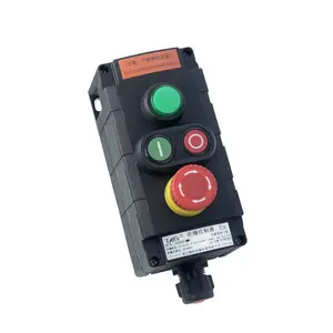 Small atex box all plastic Industrial electrical switch push explosion proof emergency stop button with red color label