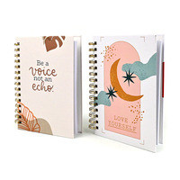 Journal de vie à couverture rigide A5 avec impression personnalisée Cahier de notes de planificateur quotidien sans date pour étudiants
