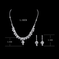 Venta al por mayor boda flor Zirconia fina moda diamantes de imitación joyería collares pulseras pendientes conjuntos