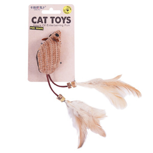 Gato ratón pluma juguetes <span class=keywords><strong>Catnip</strong></span> Teaser gato pez juguete mascota gato interactivo masticar juguete - Product Image 5