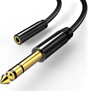 1M 6.35 Male To Female 3.5 Audio Cable 1/4 To 3.5mm TRS Stereo Jack Audio Cable for Guitar