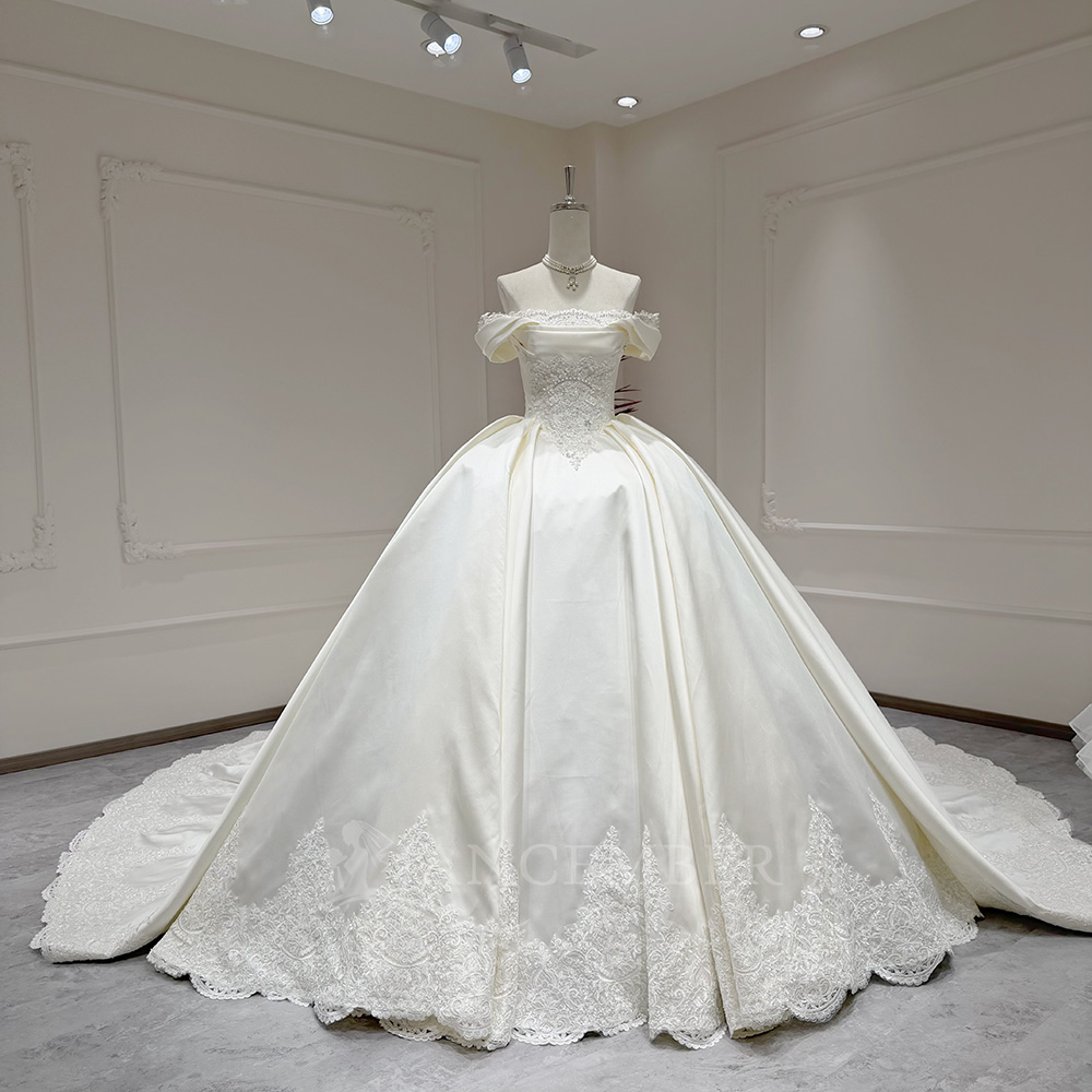 sachin and babi light blue dress Champagne Lace Wedding Dress with Long Sleeves main image 1