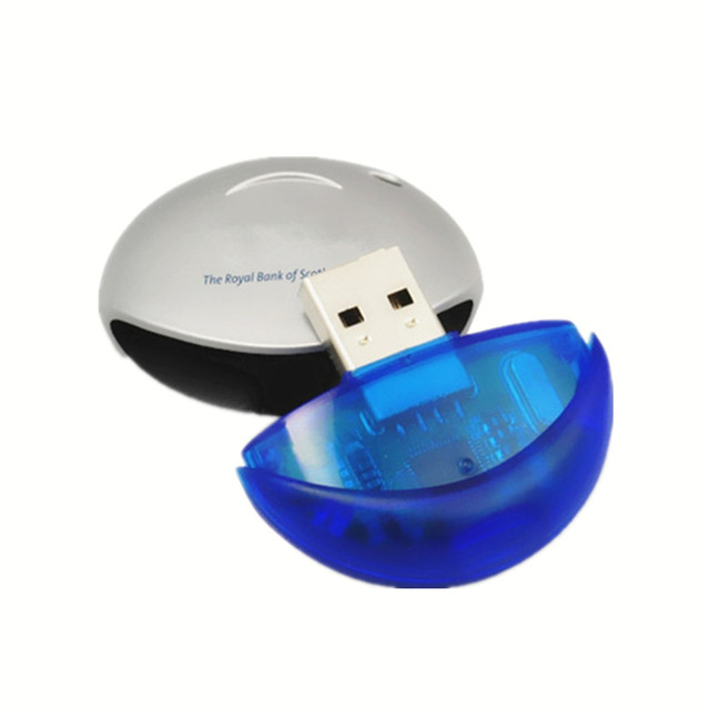 2SJ-013 Giveaway Gift ABS Circular USB Flash Drive with Metal Keychain Bulk Round USB Stick