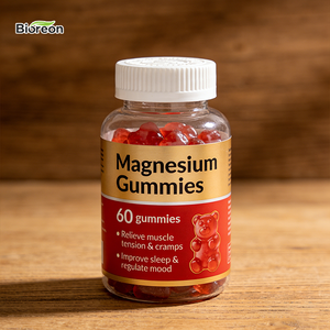 Kostenlose Proben Zuckerfreie Vitamin B6 D3 Stress-Gummis Schlaf-Melatonin-Gummis 400Mg Magnesiumglycinat-Gummis - Product Image 4