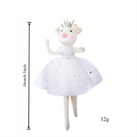 Poupées souris de ballet pour l'arbre de Noël, ornement de fête, ornement de vacances, danseuse de ballet en peluche, pendentif de fête, pendentif de poupée ange