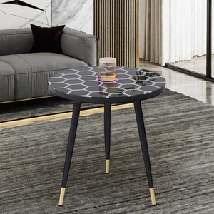 Modern Style Interactive RGB LED Touch-Sensitive Dining Table With Glass River Design and Customization Options JQ-SM052 Led Lig - Product Image 5