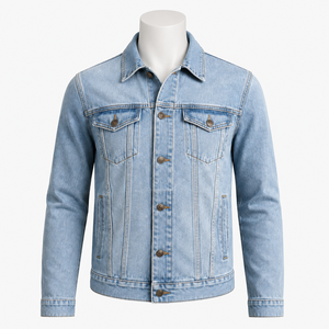 Veste en jean pour homme de haute qualité en coton, service OEM, taille personnalisée moderne, vêtements d'hiver à la mode, vestes en jean pour homme - Product Image 1