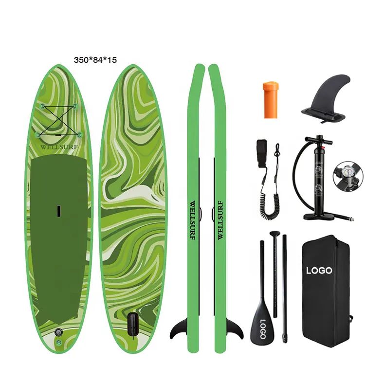 Werkseitig angepasst 11,6 Fuß 350cm Aufblasbares stehendes Paddle Board Surf wasser Yoga Support Board Sup Paddle Board