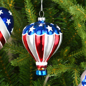 High Quality Personalized Creative American Flag Pattern Glass Christmas <b>Tree</b> <b>Ornaments</b> Custom Christmas Ball <b>Ornaments</b> - Product Image 4