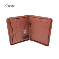 Carpeta Personalizable de PU A4 con Cierre, Bolsa para Documentos de Oficina, Impresión Digital, Opciones de Logotipo y Tamaño Personalizados
