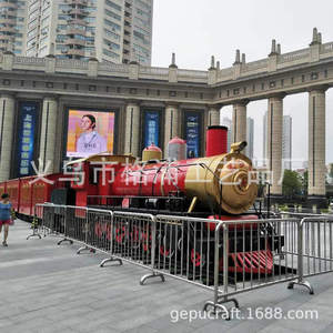 Modelo de locomotora de vapor a gran escala, decoración metálica para exteriores, para exhibición en centros comerciales y parques temáticos - Product Image 2