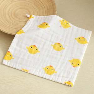 Wholesale <b>Baby</b> Msulin Burp <b>Cloths</b> 25*25cm Soft Absorbent Natural Cotton Square <b>Wash</b> Towel - Product Image 2