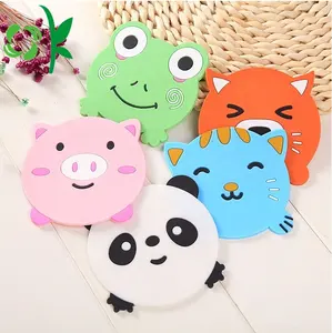 Oksilicone Aangepaste Logo Ins Stijl Persoonlijkheid Mini Siliconen Cup Mat Creatieve Cartoon Pot Mat Schattige Siliconen Waterfles Mat