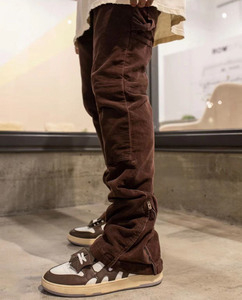 Pantaloni sportivi da uomo pantaloni sportivi in cotone tute da uomo con Logo personalizzato in velluto a coste pantaloni a zampa d'uomo - Product Image 6
