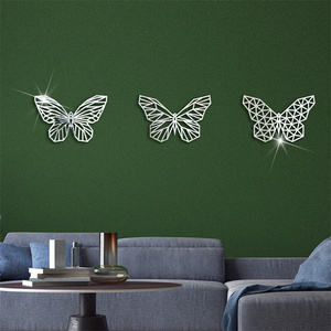 Decorazione per Camera dei Bambini in Acrilico 3D, Adesivi Murali a Specchio con <span class=keywords><strong>Elefante</strong></span>, Leone, Cavallo, <span class=keywords><strong>Farfalla</strong></span>, Immagini Geometriche <span class=keywords><strong>e</strong></span> Arte Lineare - Product Image 4