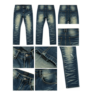 Pantalones vaqueros de estilo vintage con lavado sólido, efecto desgastado y bolsillos funcionales para un look urbano estilo punk y hip-hop. - Product Image 5