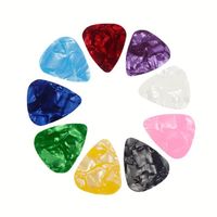 Guitar Stringed Accessories Celluloid Guitar Picks with Holes 0.71mm Plectrum for Guitar Player Necklace