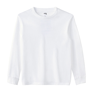 T-shirt en coton 205g à manches longues et col rond, personnalisable avec logo, couleur unie, coupe oversize tendance, pour hommes et femmes, idéal pour la gym - Vente en gros - Product Image 2