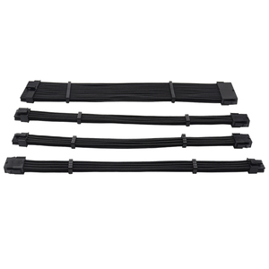 Black Sleeved PSU Extension Kit 32cm ATX 24-Pin EPS 8P CPU 4+4P PCI-E 6+2P GPU Cable for <b>Computer</b> Accessories Sleeved Psu Extens - Product Image 1