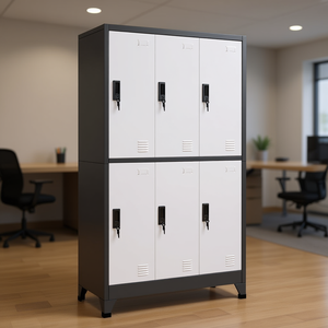 Armoire de rangement en acier 35,4x17,7x70,9 pouces, double niveau, pour garage ou bureau - Product Image 2
