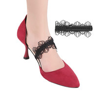 Lanières de remplacement élastiques pour chaussures à talons hauts, antidérapantes, avec bordure en dentelle amovible pour lacets