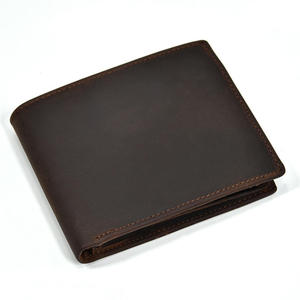 Cartera Corta de Cuero Genuino de Vaca Estilo Vintage, Cuero Crazy Horse para Hombre - Product Image 2