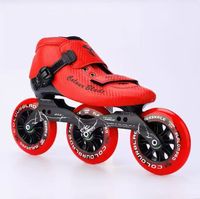 Patins à roulettes en fibre de carbone RS Professional à 3 ou 4 roues pour adolescents et adultes, taille unique, cadre en aluminium