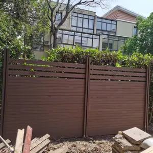 Alta Qualidade Eco Friendly Fácil instalação Fireproof Wpc Vinyl Fence Painéis wpc esgrima impermeável para jardim