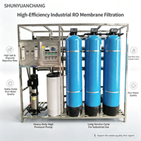 Système de purification d'eau par osmose inverse automatique 200L/H avec pompe, système de traitement d'eau industrielle pour la production d'eau pure