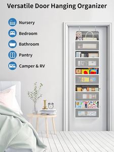 Fabric Hanging Storage Bag Behind Doors Nursery Hanging Organizer and Baby Diaper Caddy Over the Door Organizer for Bedroom - Product Image 5