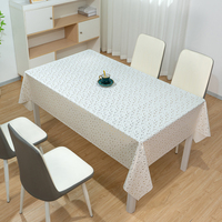 Nappe en PVC Blanc Glamour RNPT, Résistante aux Taches, Iridescente, Imperméable, Rectangulaire, Lavable, pour Intérieur
