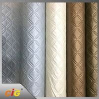 Fournisseur de tissu en cuir Rexine matelassé, cuir artificiel en PVC pour sièges de voiture, avec de bons commentaires