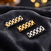 Huibao Edelstahl Breiter Uhrenarmband-Ring Kubanische Gliederkette Stapelbarer Schmuck Klobiger Runder Dicker Fingerring Unisex für Männer und Frauen