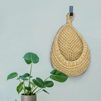 Cestas de Crochê Artesanais de Juta para Pendurar Plantas na Parede, Vasos de Flores, Decoração de Jardim, Kits de Propagação Personalizados - Mais Vendidos